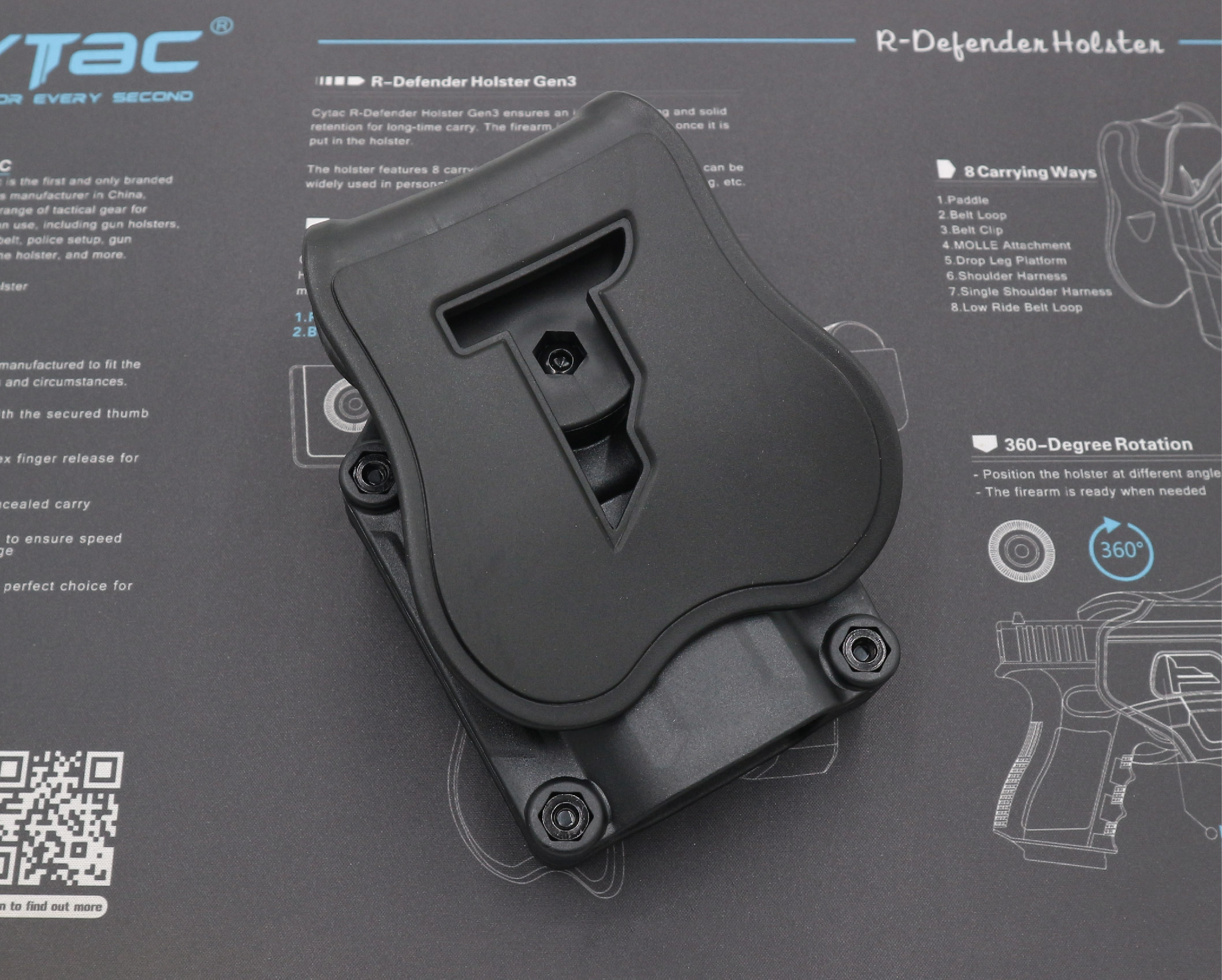New. Cytac Mega-Fit Holster ⚡️ซองปืนที่ออกแบบมาให้สามารถใช้งานได้หลากหลายรุ่น (ตามตารางแนบ) เช่น Glock , Sig Sauer, CZ , Beretta, Ruger , S&W, Walther, Colt, Taurus และอื่นๆ ⚡️ผลิตจากวัสดุ Polymer เกรดคุณภาพ ⚡️ซองถูกออกแบบให้ปลดล็อคนิ