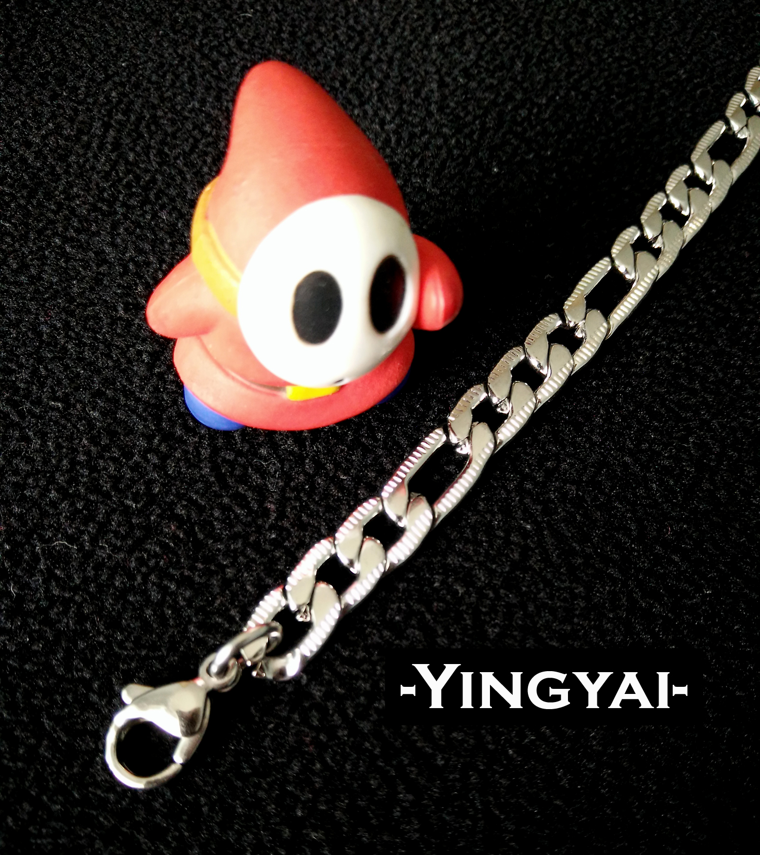 สร้อยข้อมือสแตนเลส ลายขอบ ขนาด 5 มิล