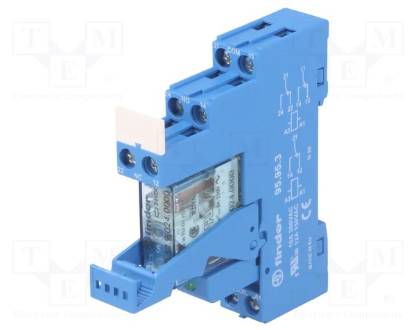 RELAY finder coil 24VDC มี LED รีเลย์ 2CO DPDT 8A 2Poles