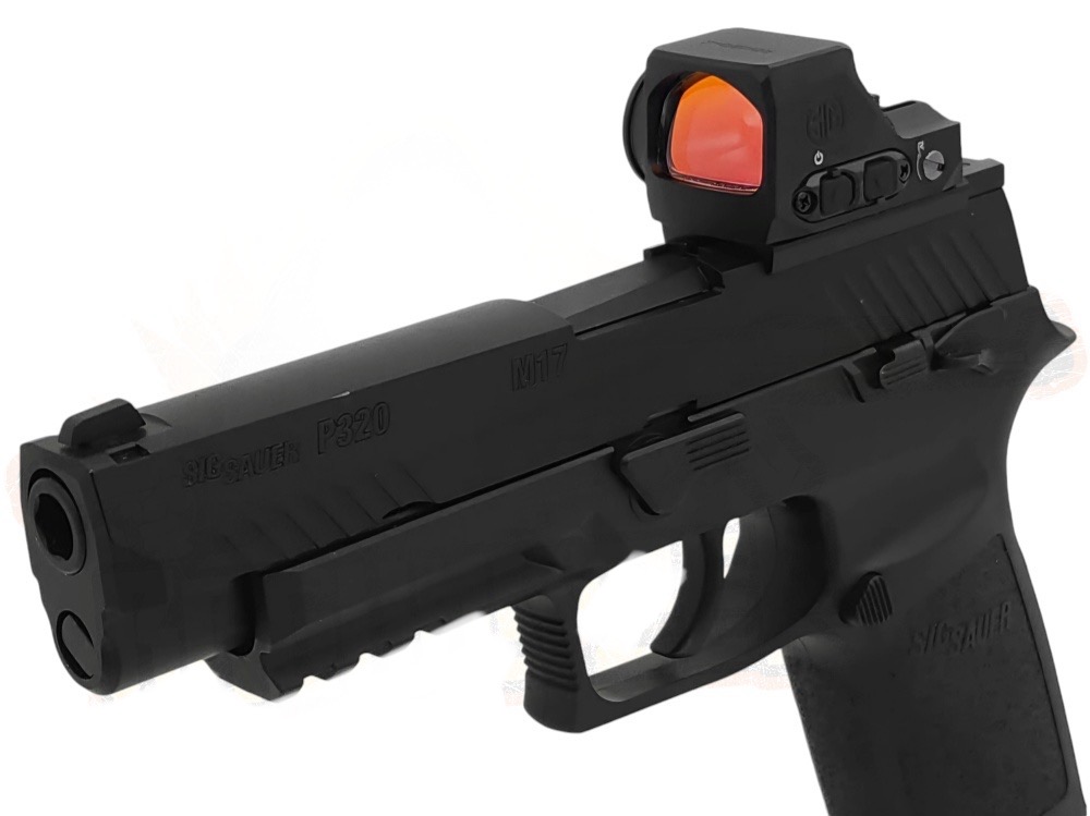 New. Red Dot Sig Sauer ROMEO-X Compact งานเกรด AAA Full Marking (Scale 1:1) ทนแรงรีคอยน์ปืน GBB ได้ สามารถติดตั้งบน P365 ได้โดยไม่ต้องมีเพลท จุดเล็ง สีแดง ปรับสว่างได้ 9 ระดับ ขนาดของจุดแดงคือ 2 MOA และแบบวงครอบจุดขนาด 32 MOA มีศูนย์เล็ง Fiber Optic ให้ใน