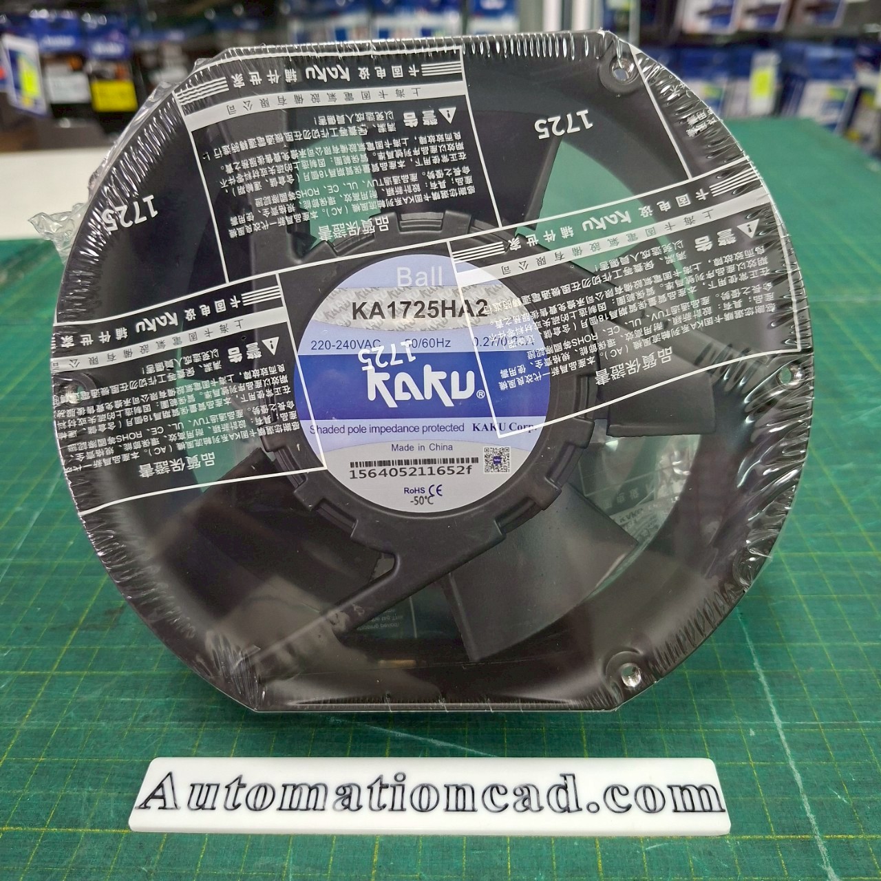 พัดลมระบายอากาศ KAKU ขนาด 6 นิ้ว 220VAC ลูกปืนแบบ Ball - KA1725HA2 Plug