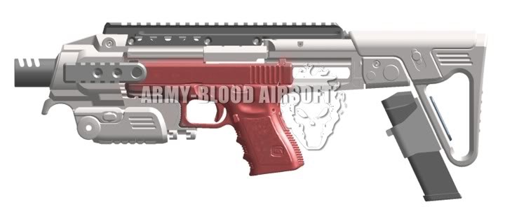 ชุดแปลงบอดี้ปืนสั้น RONI G1 (Glock Carbine Kit)