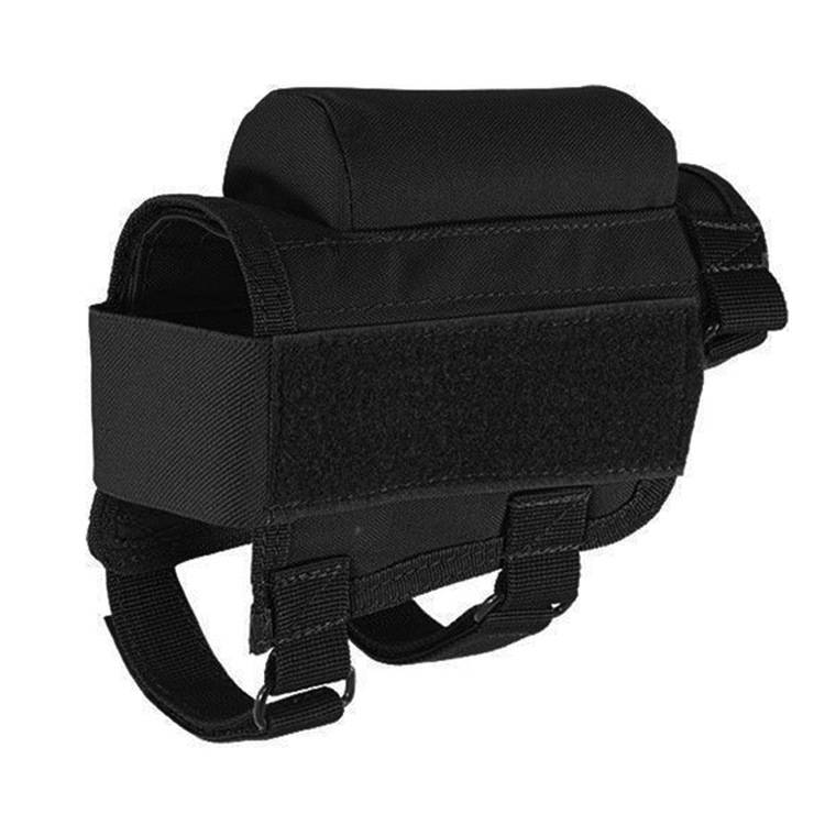 (clap)...สินค้าใหม่ค่ะ รองแก้มไรเฟิล ( Rifle Cheek Rest ) ผลิตจากผ้า Nylon 600D ใช้สำหรับรองแก้มพานท้ายไรเฟิล สายรัด 3 จุด ใช้ได้ทั้งถนัดซ้ายและขวา กระเป๋าด้านข้างถอดได้ ยึดติดด้วยแผ่น Velcro มีแผ่นใส่ลูกขนาด .300/.308 win ( 7นัด ) 3 สี : ดำ เขียว ทราย รา