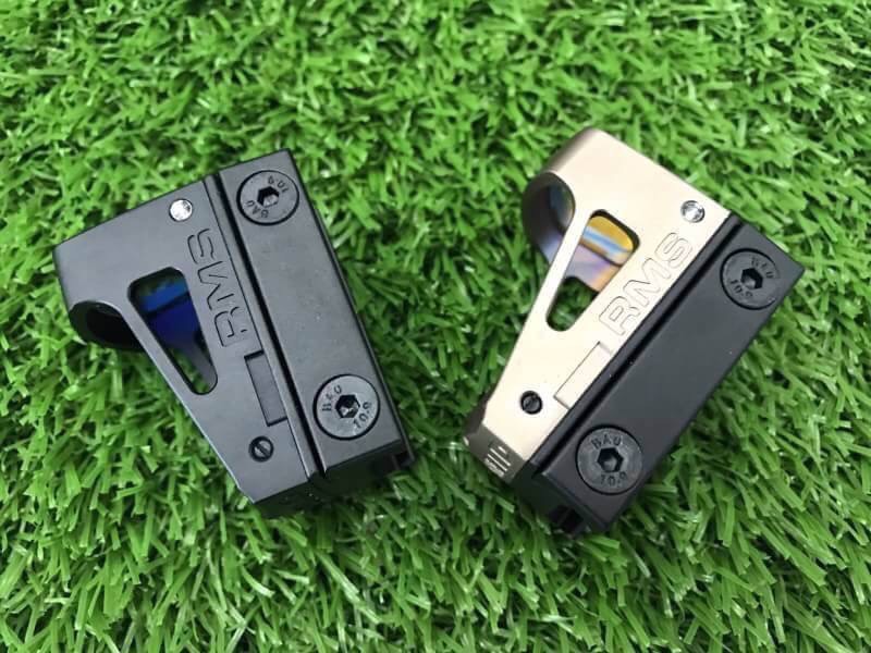 New.GB RMS Reflex Mini Red Dot Sight With Vented Mount and Spacers For Airsoft Glock Pistol Aluminium Black NGA1323 ติดกับปืน GLOCK 17 / 18 / 19 และ ปืนยาว M4 CMMG .22 ราคาพิเศษ
