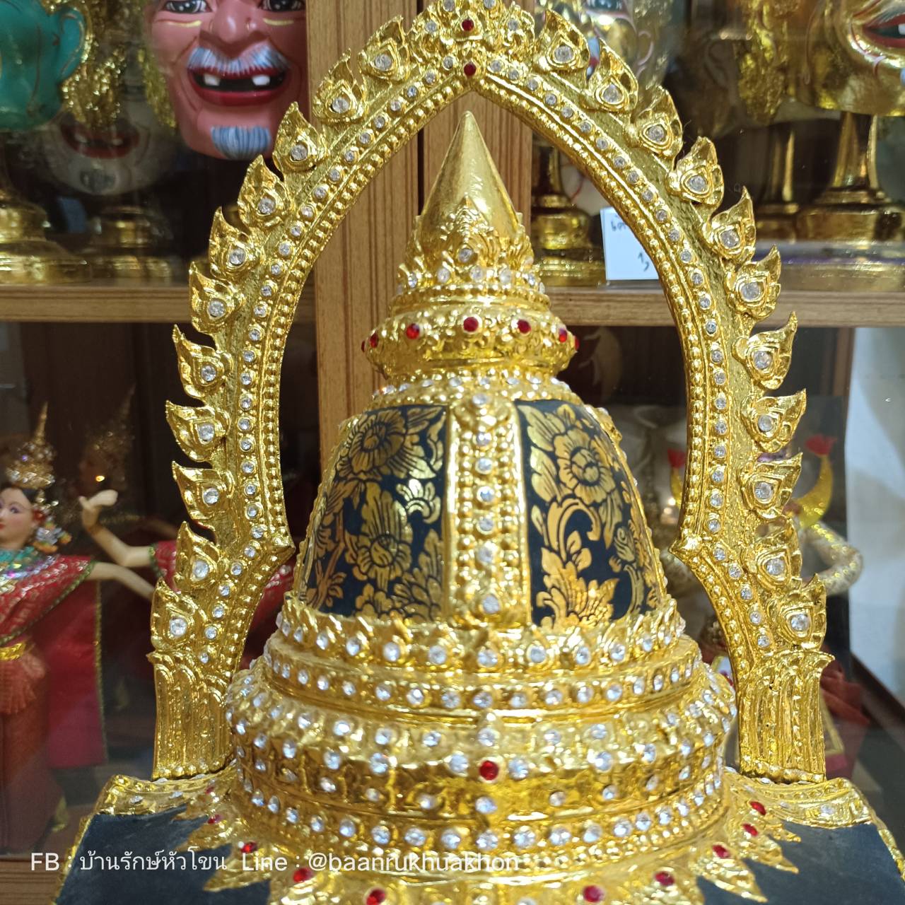 เศียรครู พระพิฆเนศ (หน้าสีเนื้อ) ขนาดครอบ เกรดพรีเมี่ยม