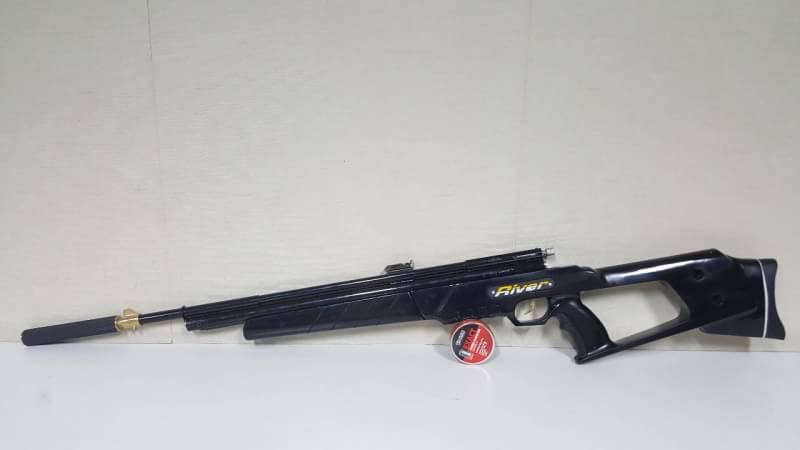 New.ปืนอัดลมปั๊มอินโดSharp River 5.5mm.cal. Slide Pump Air Rifle เบอร์ 2 ✔แรง 600Fps. ✔Body Wood ไม้ ✔Slide Pump 3-9 ครั้ง ✔ป้อนกระสุนทีละนัดยิง ✔ลำกล้อง Barrel 67cm ✔มาพร้อมศูนย์หน้า-หลัง ✔หวังผล 25-35m.ไก