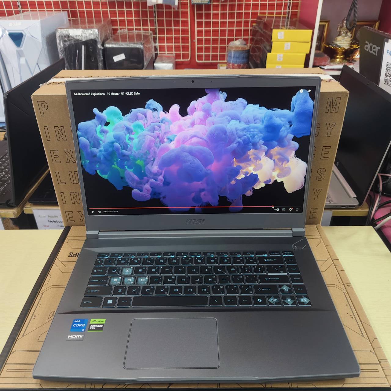 MSI THIN 15 B12UCX-1428TH สภาพเครื่อง 95% ประกันศูนย์ 26/11/2026