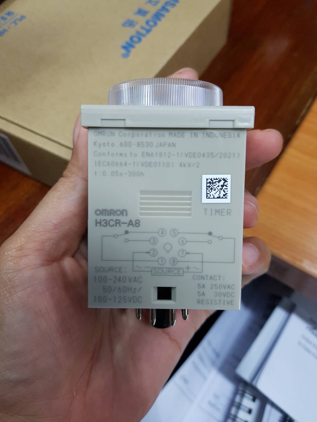 TIMER ไทม์เมอร์ OMRON ของแท้ H3CR-A8 220VAC