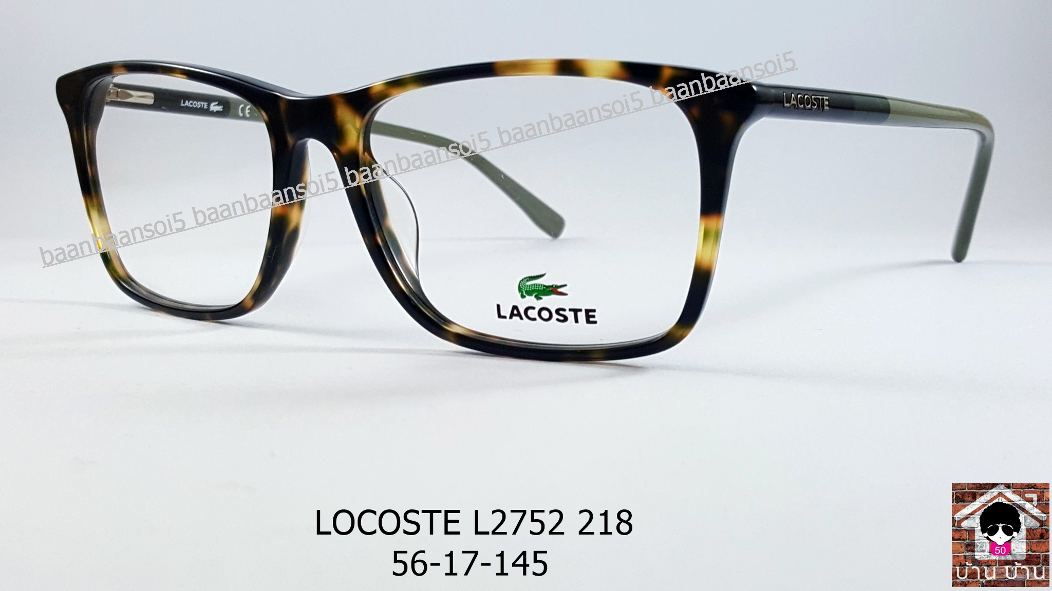 LACOSTE L2752 218 โปรโมชั่น กรอบแว่นตาพร้อมเลนส์ HOYA ราคา 4,900 บาท