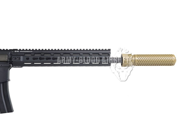 Knight's Armament QDC Barrel Extension KAC 556 QDC CQB Airsoft Dummy Quick Detach Suppressor (Carbine Length,DE)