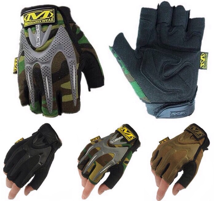 MECHANIX-WEAR-M-PACT- สีดำ สีทราย ครึ่งนิ้ว