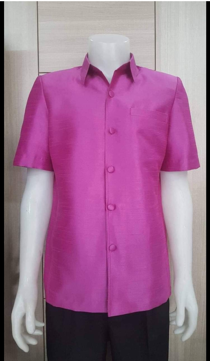 เสื้อสูทชายไหมอิตาลีสีชมพู เสื้อสูทชายไหมประดิษฐ์สีชมพู สูทผ้าไทยชาย ซาฟารีผ้าไทยชาย สูทผ้าไหมอิตาลี่สีชมพู,สูทผ้าไทยสีชมพู ซาฟารีชายสีชมพู สีชมพู