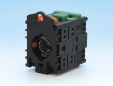 ปุ่มกดมีไฟ สีแดง Illuminated Push Button Switch 1NO+1NC รู 30 mm ไฟ 12V AC/DC