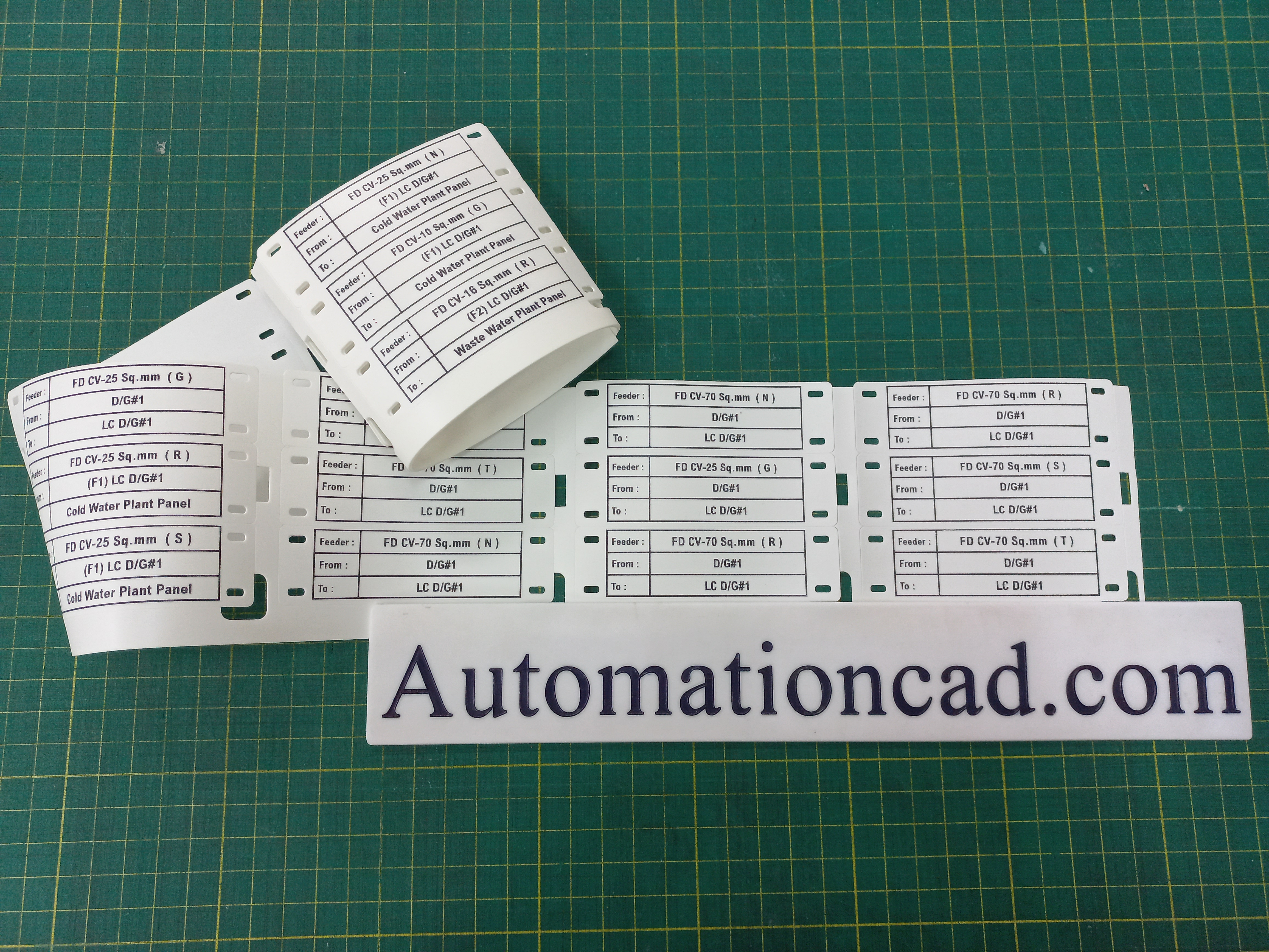 TAG มาร์คสายไฟ สีขาว/สีเหลือง ขนาด 90x25 mm. SUMITAG Cable Marker