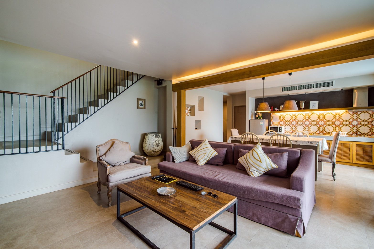 HR15019 บ้านพักหัวหิน บ้านทัศคานี บีช วิลล่า 1 ( Blue 3Bed Sea View )