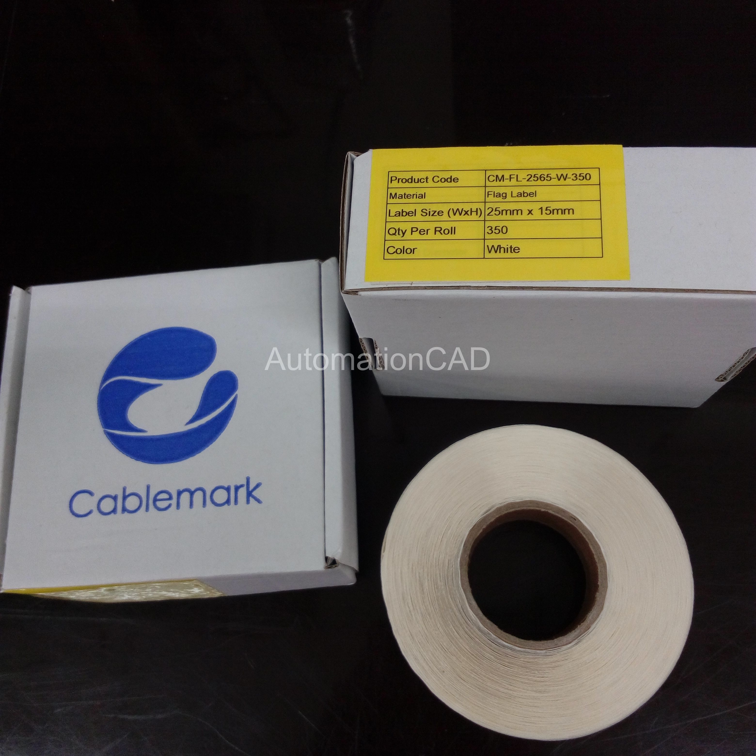 สติ๊กเกอร์มาร์คสายไฟ แบบธง 25mm x 15mm หางยาว เบอร์มาร์คสายไฟ CABLE MARKER