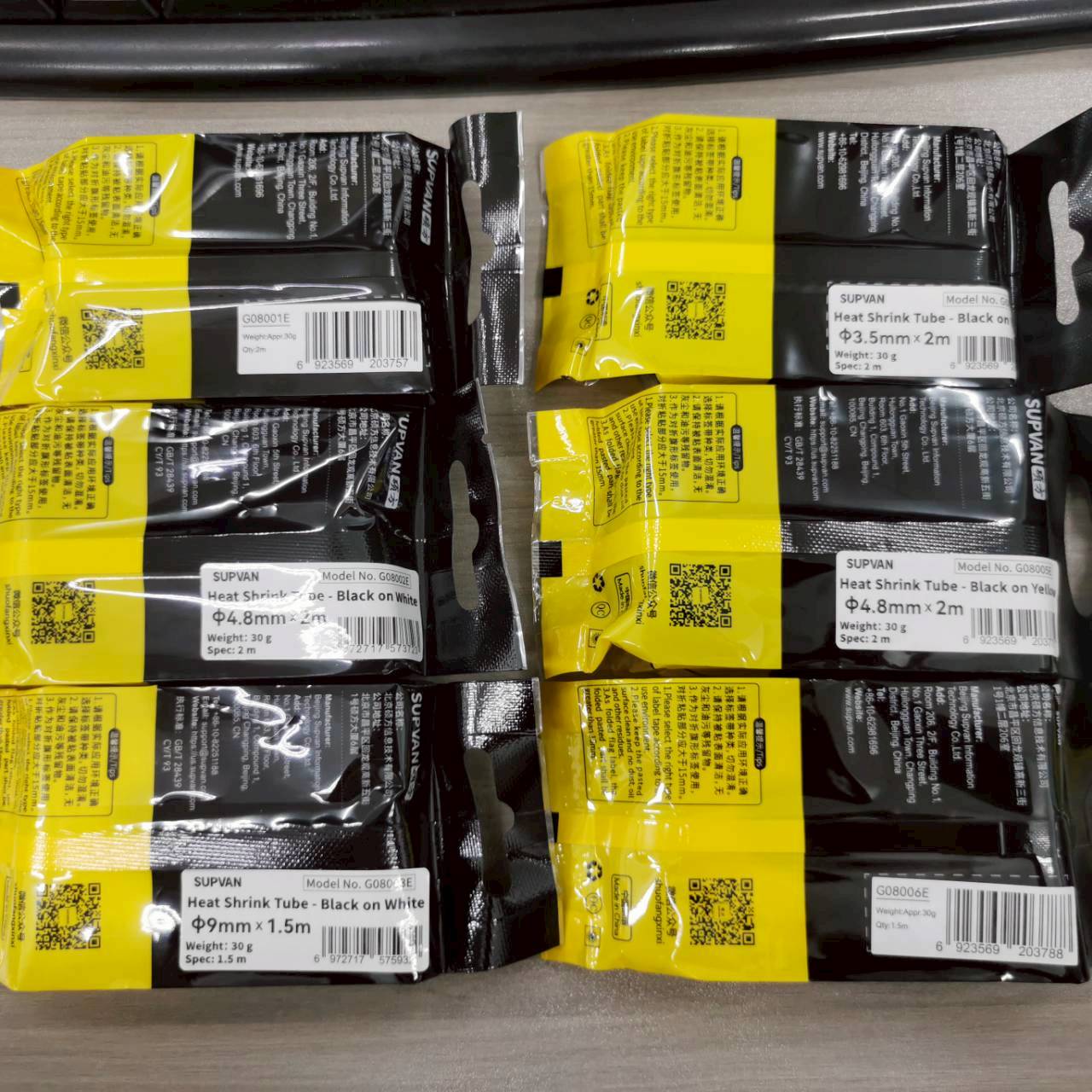 SUPVAN เทปท่อหดความร้อน สีขาว G08001E Ø3.5mm. ยาว 2 เมตร