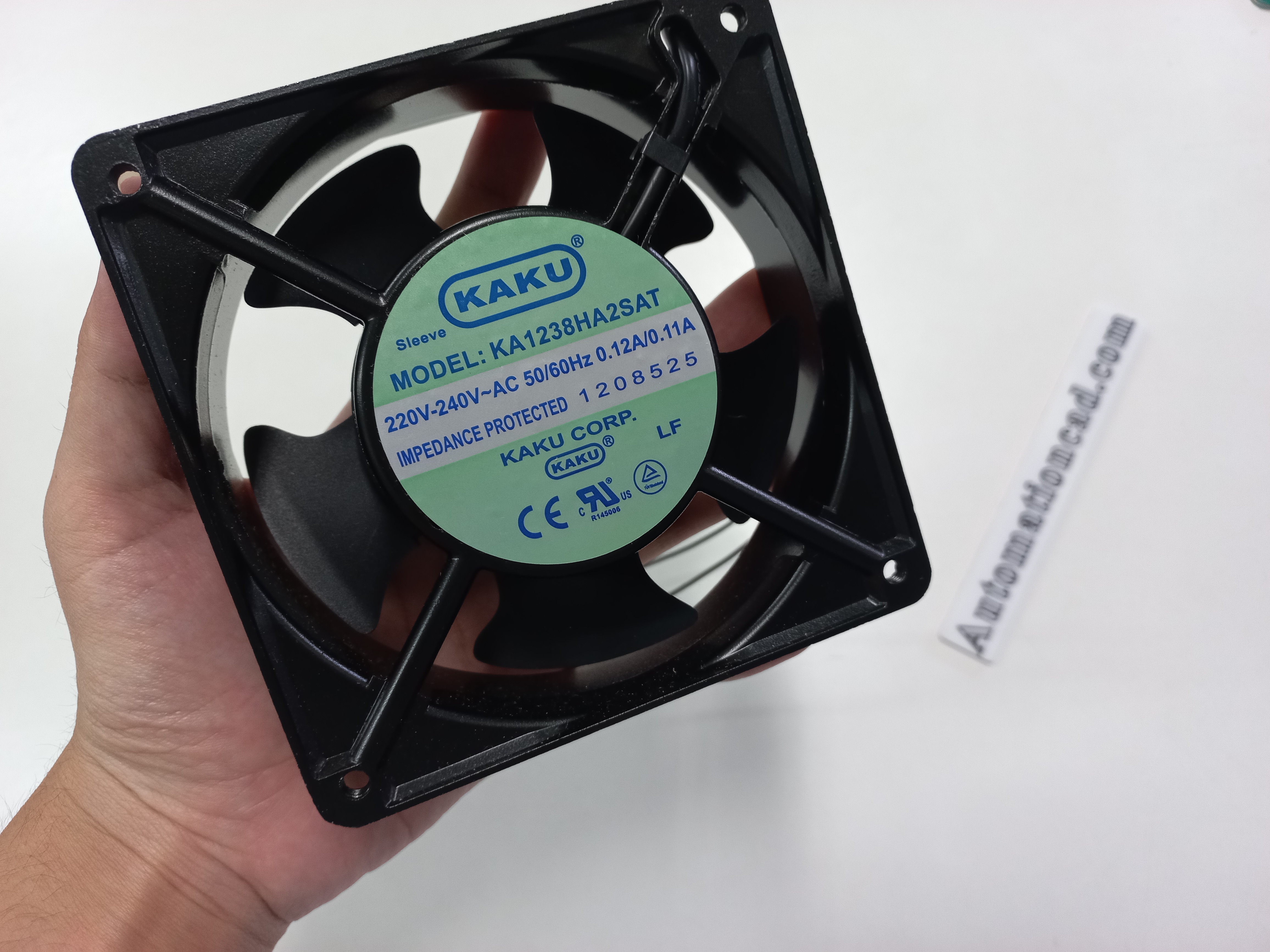 พัดลมระบายอากาศ KAKU ขนาด 4.5 นิ้ว 220-240VAC ลูกปืนแบบ Sleeve