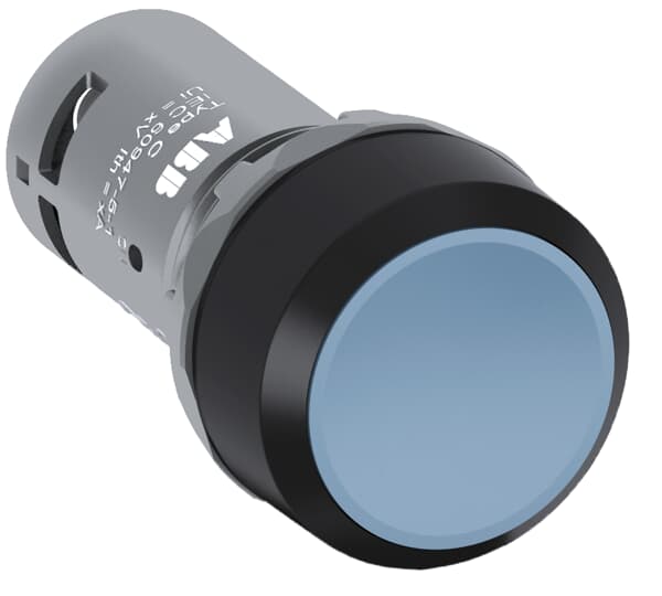 ปุ่มกด ABB 1NO+1NC สวิตซ์กดเด้งกลับ สีน้ำเงิน รู 22 mm Push Button Switch