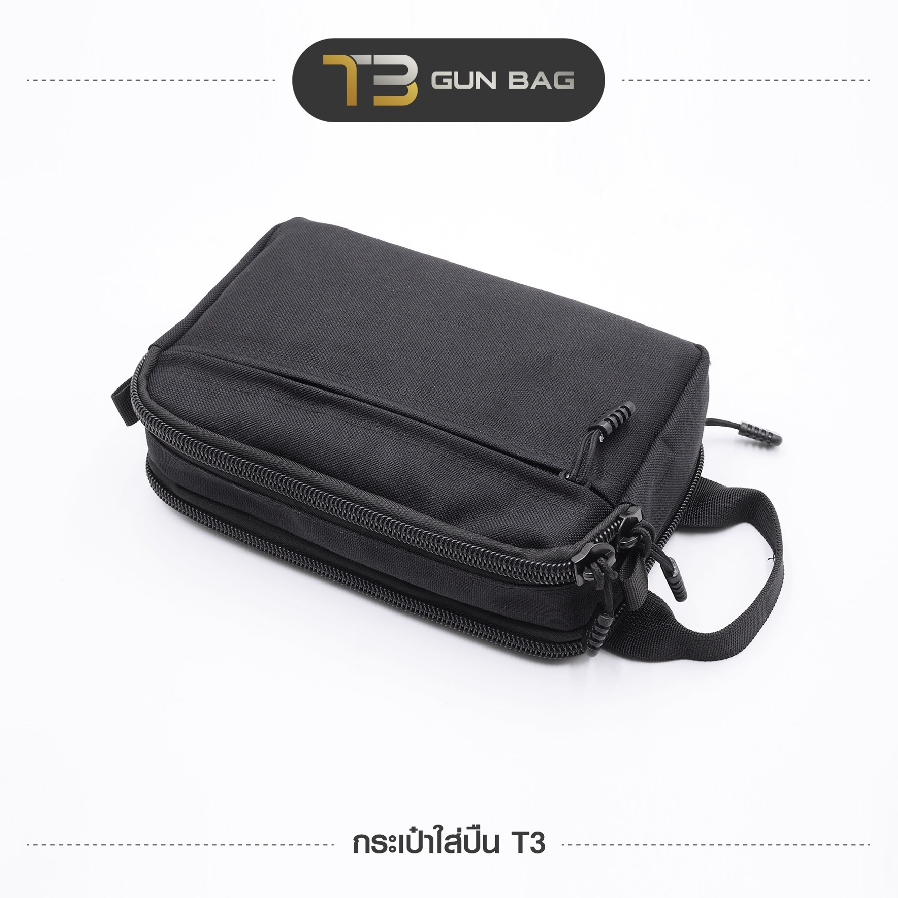 New. กระเป๋าใส่ปืนพกสั้น T3 ⚡️ผลิตจากผ้า 1000D กันน้ำได้ ⚡️ตัดเย็บปราณีต ด้านในบุฟองน้ำกันกระแทก ⚡️มีหูหิ้ว พกพาสะดวก และมีช่องใส่ของถึง 3 ช่อง ⚡️ช่องด้านหลัง มาพร้อมแผ่น velcro ขนาดใหญ่ สามารถติดซองปืนผ้า (ถอดออกได้) ⚡️