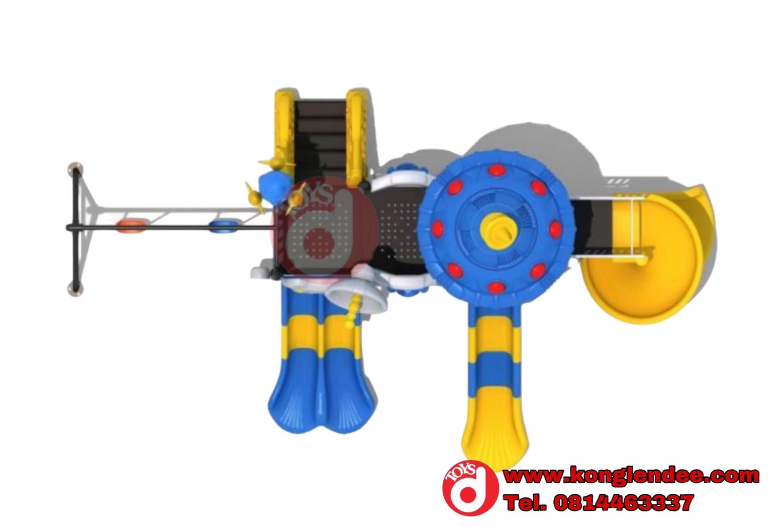 เครื่องเล่นสนาม ชุุดรถถังจรวดพร้อมชิงช้า