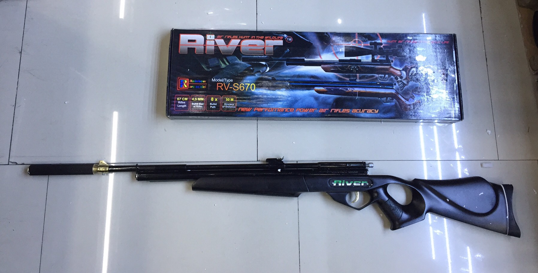 New.RIVER RV-S670 .177 เบอร์2 มาพร้อมที่เก็บเสียง ราคาพิเศษ