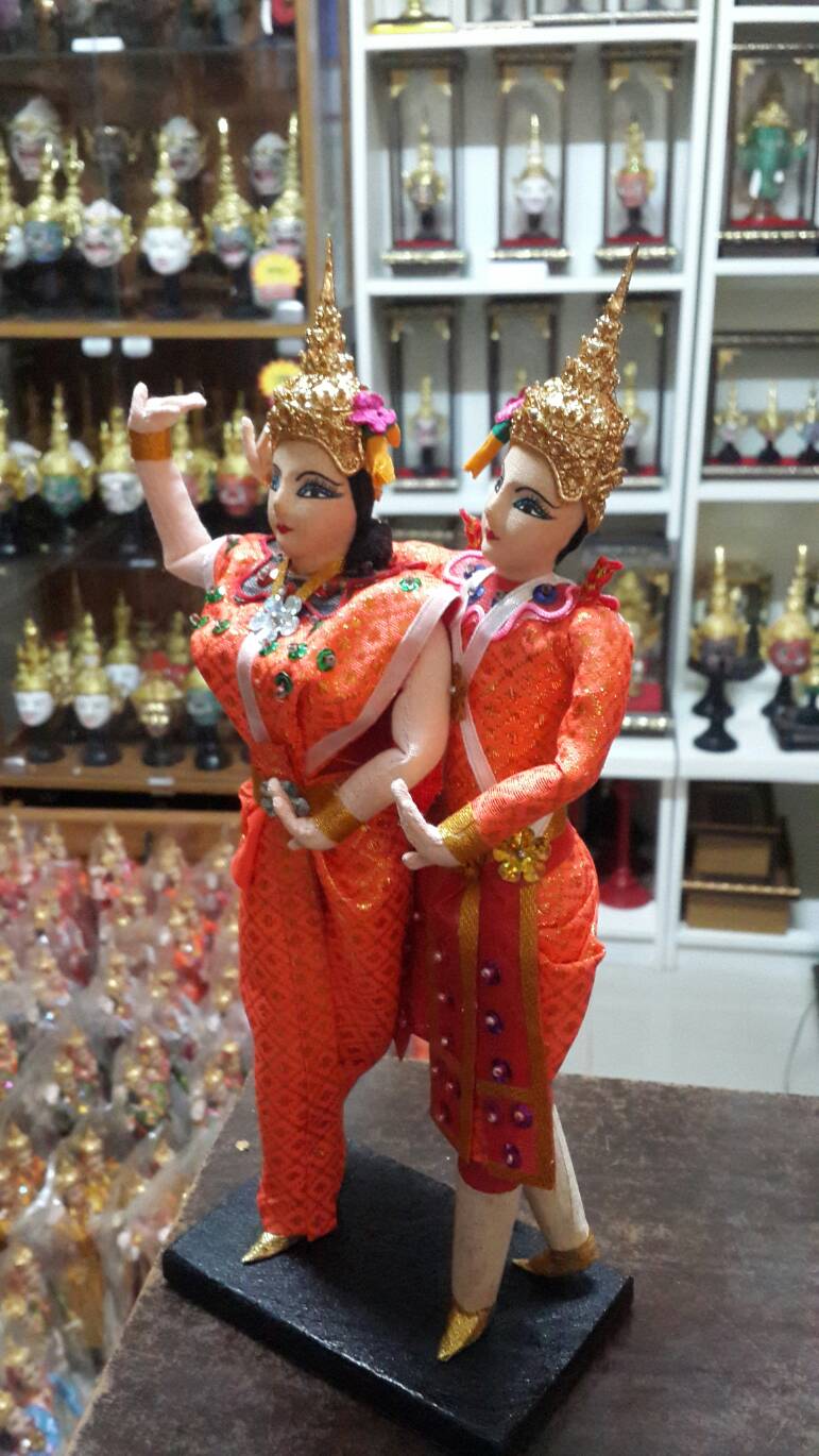 ตุ๊กตา นางรำคู่ พระนาง ขนาด 11 นิ้ว