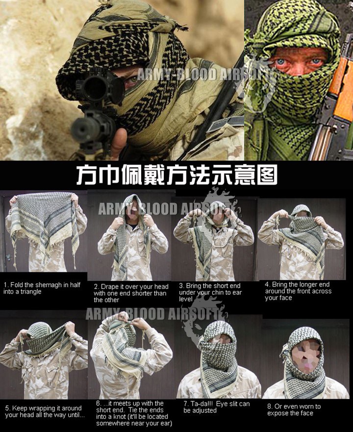 Arab kerchief (Thicken 100% Cotton)
