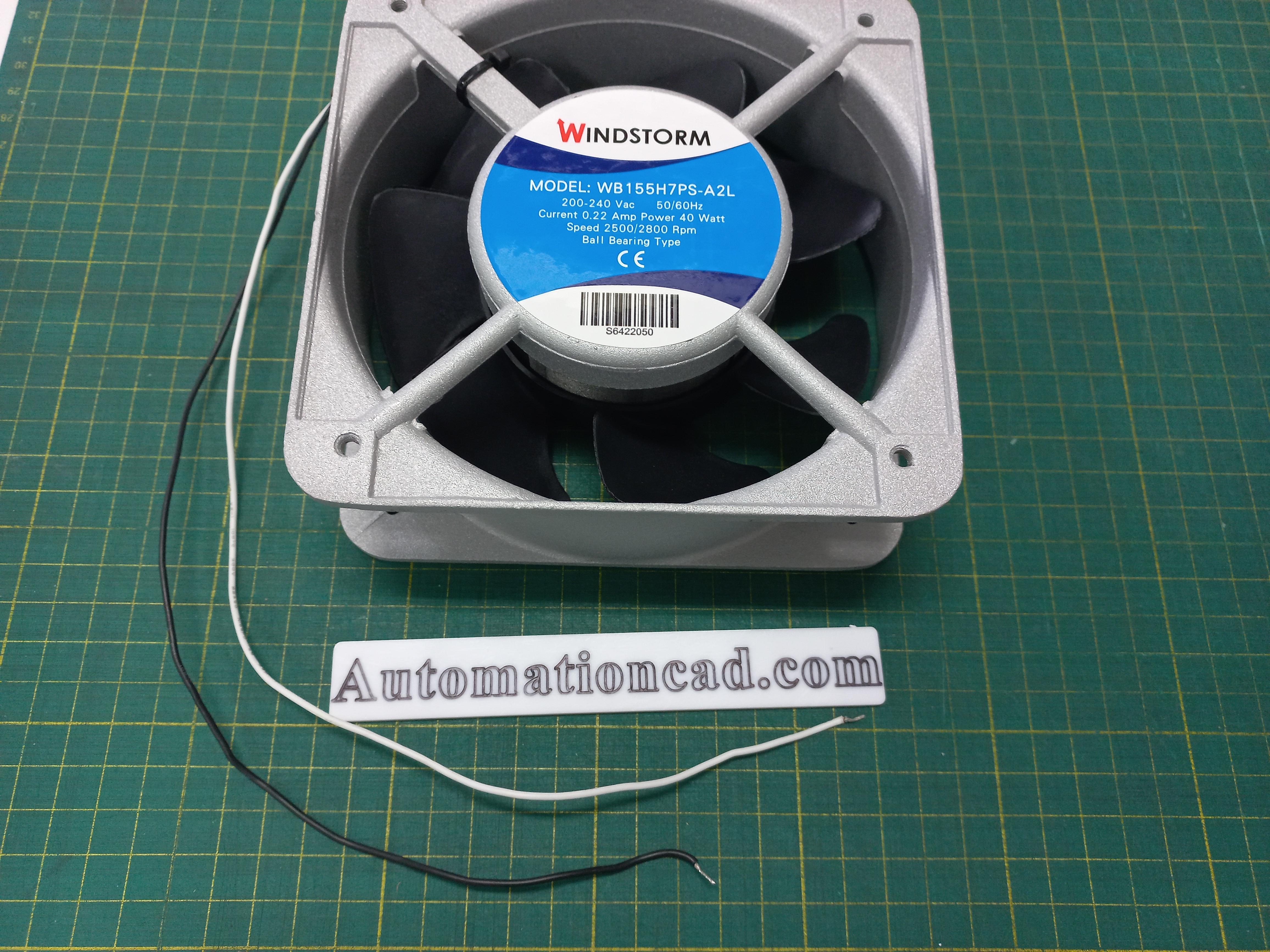 พัดลมระบายอากาศ WINDSTORM ขนาด 6 นิ้ว ไฟ 40W พร้อมตะแกรง ลูกปืนแบบ Ball Bearing