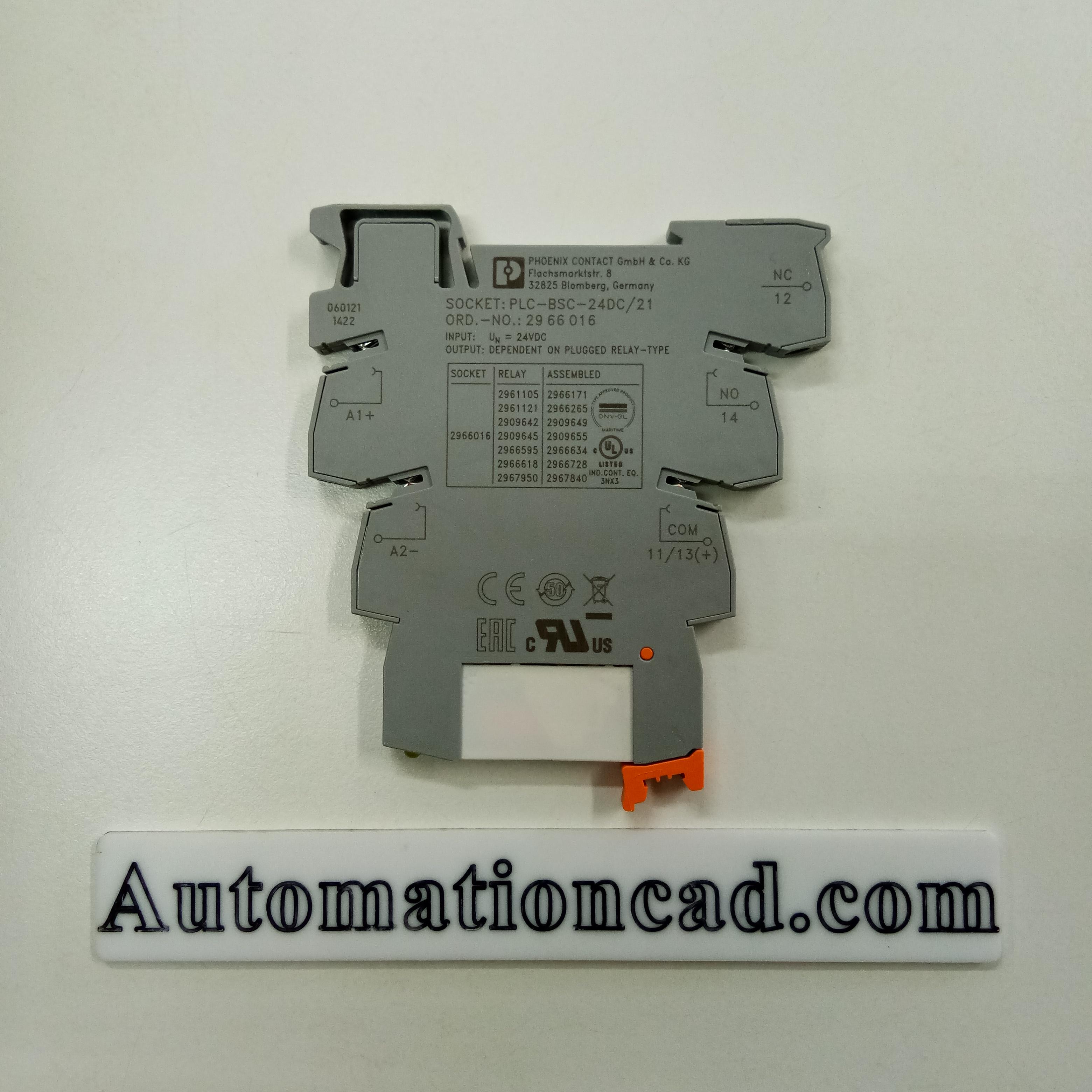 Relay Base PHOENIX CONTACT ซ็อกเก็ต PLC-BSC- 24DC/21 - 29 66 016