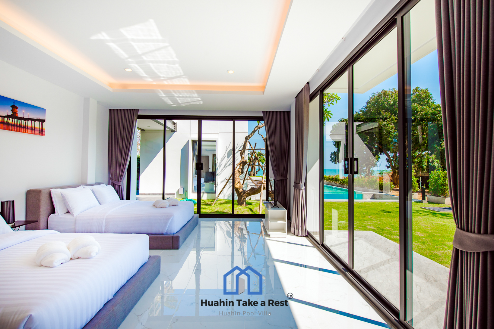 HR15039 บ้านพักติดทะเลหัวหิน The Premium Beach Villa Hua Hin