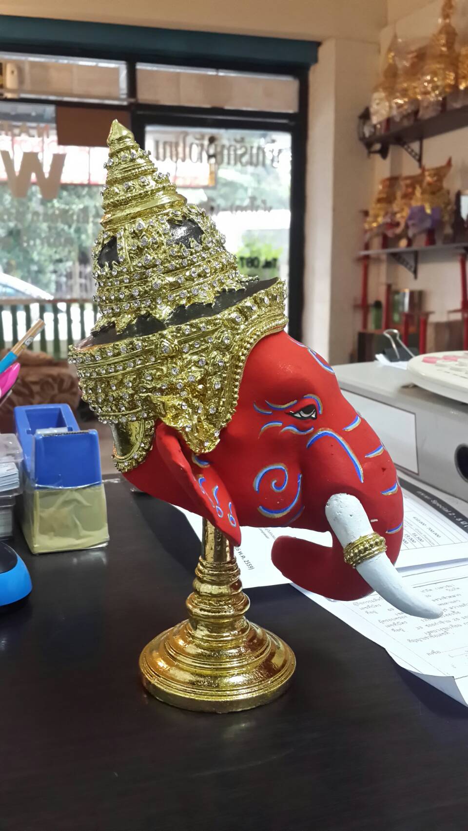 พระพิฆเนศ (สีแดง) จัมโบ้ พรีเมี่ยม