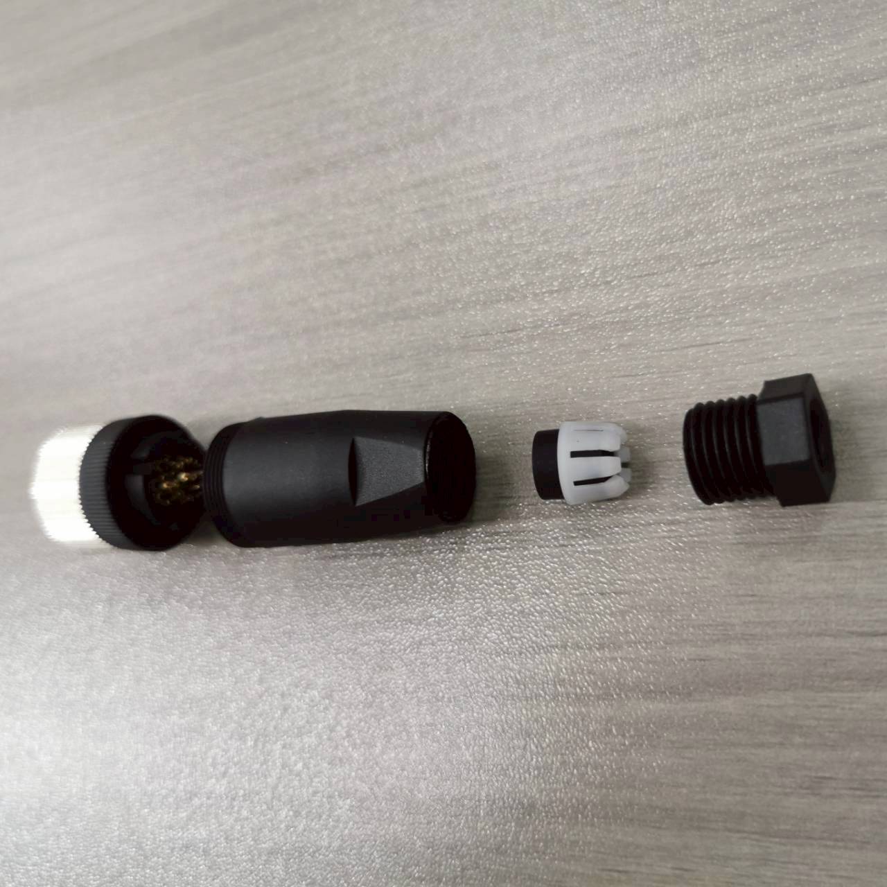หัวคอนเนคเตอร์ M12 12Pins แบบตรง ตัวเมีย Connector