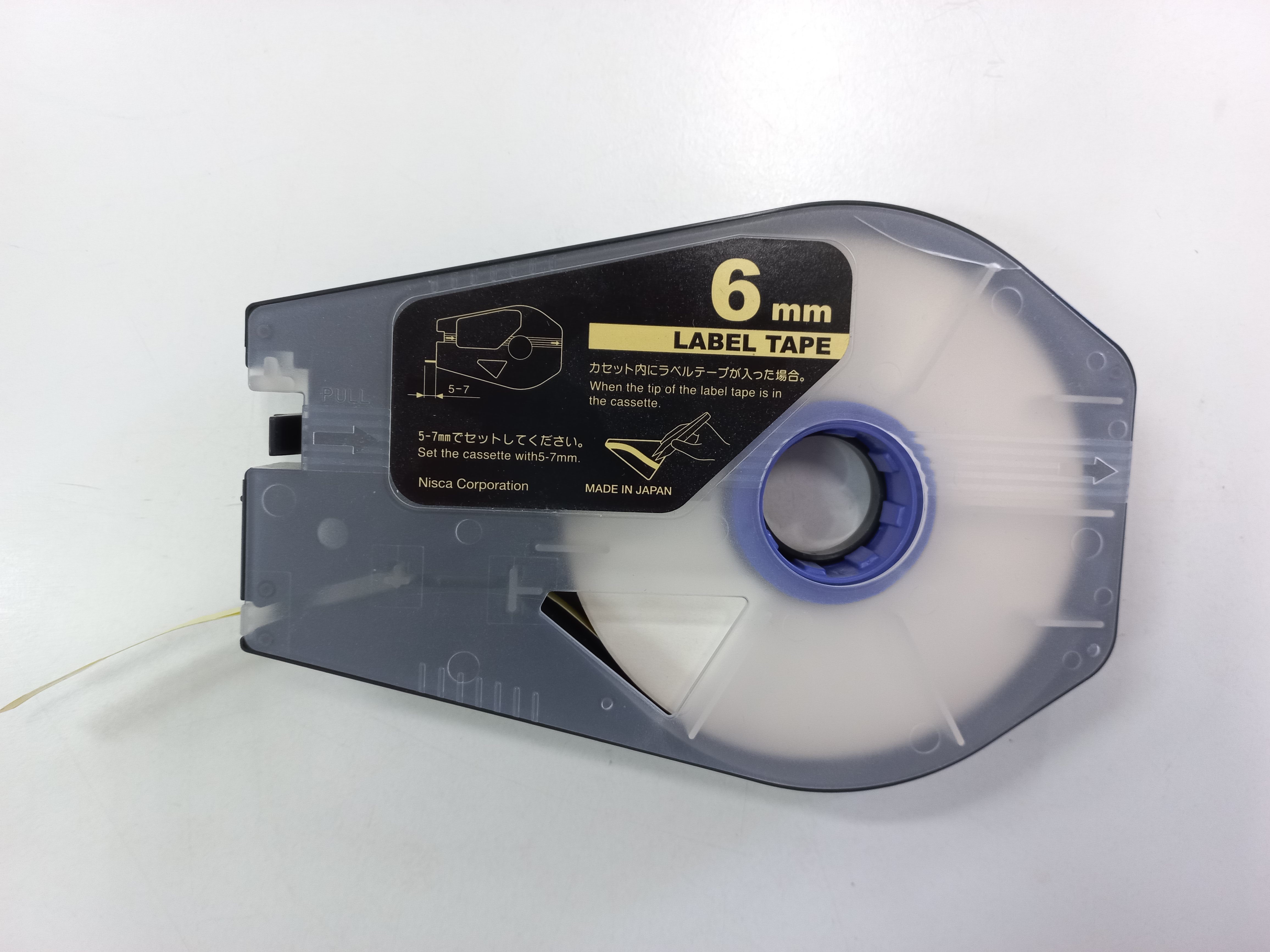 สติ๊กเกอร์ Label 6mm. Yellow เครื่องพิมพ์ CANON รุ่น MK1500 MK2600 M-1std 3476A026