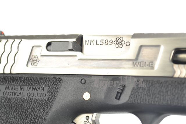 Glock18C T7 Gen4 สไลด์เงิน ท่อเงิน เฟรมดำ WE