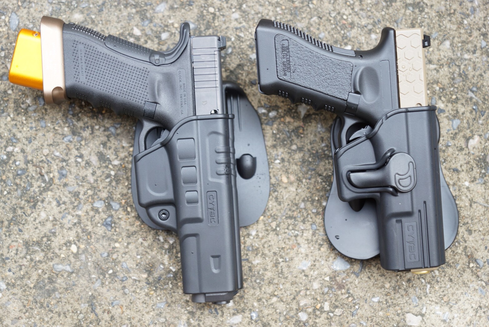 New.ซองปืน พกนอก Cytac สำหรับปืน GLOCK 17 / 19 / 34 กดปลดล๊อก-เซฟตี้ ‼️ป้องกันการแย่งปืนได้ดีเยี่ยม มีเพลทปรับ ระดับ ความสูงตำ่ในตัว ราคาพิเศษ