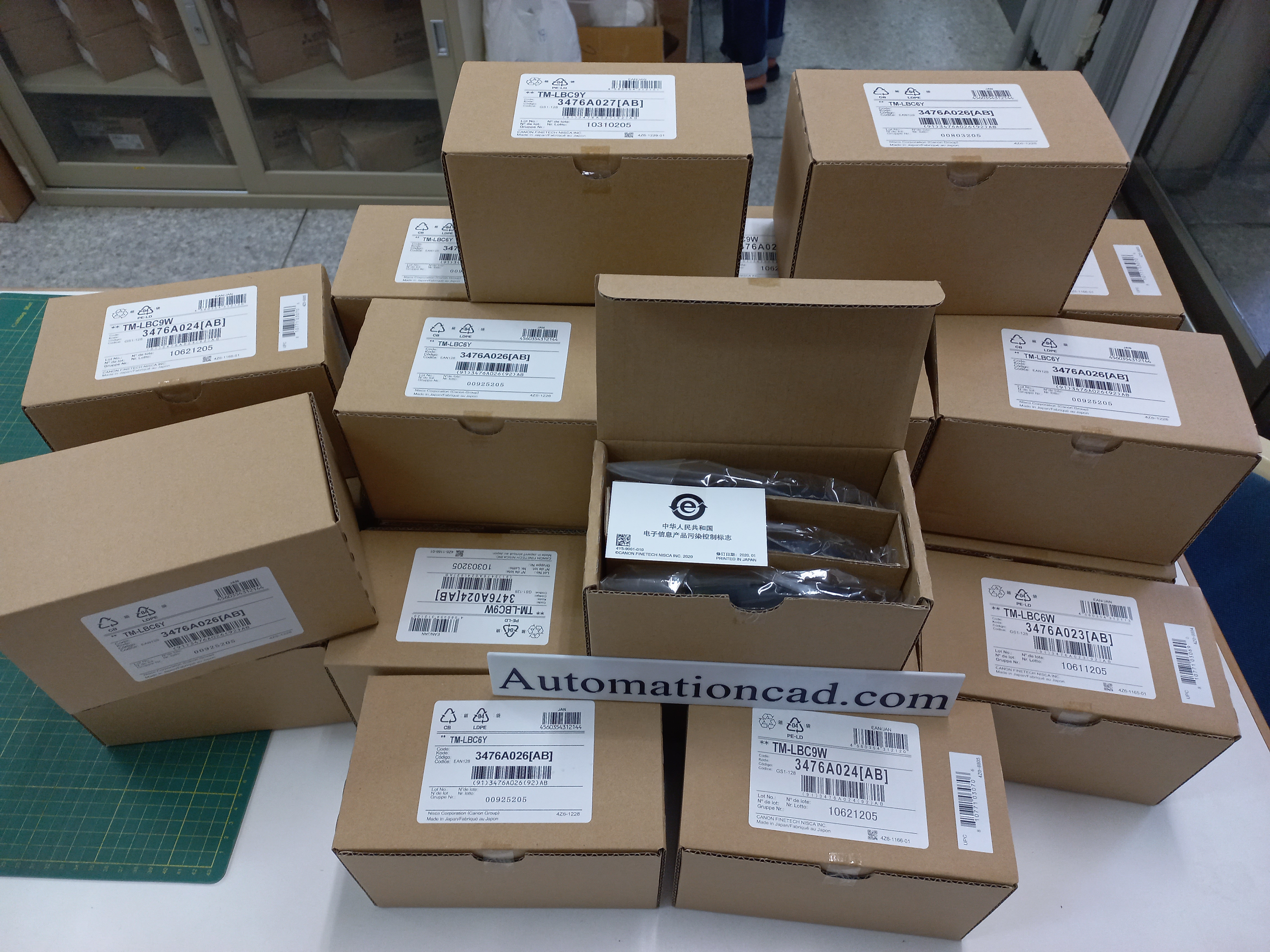 สติ๊กเกอร์ Label 9mm.Yellow เครื่องพิมพ์ CANON รุ่น MK1500 MK2600 3476A027