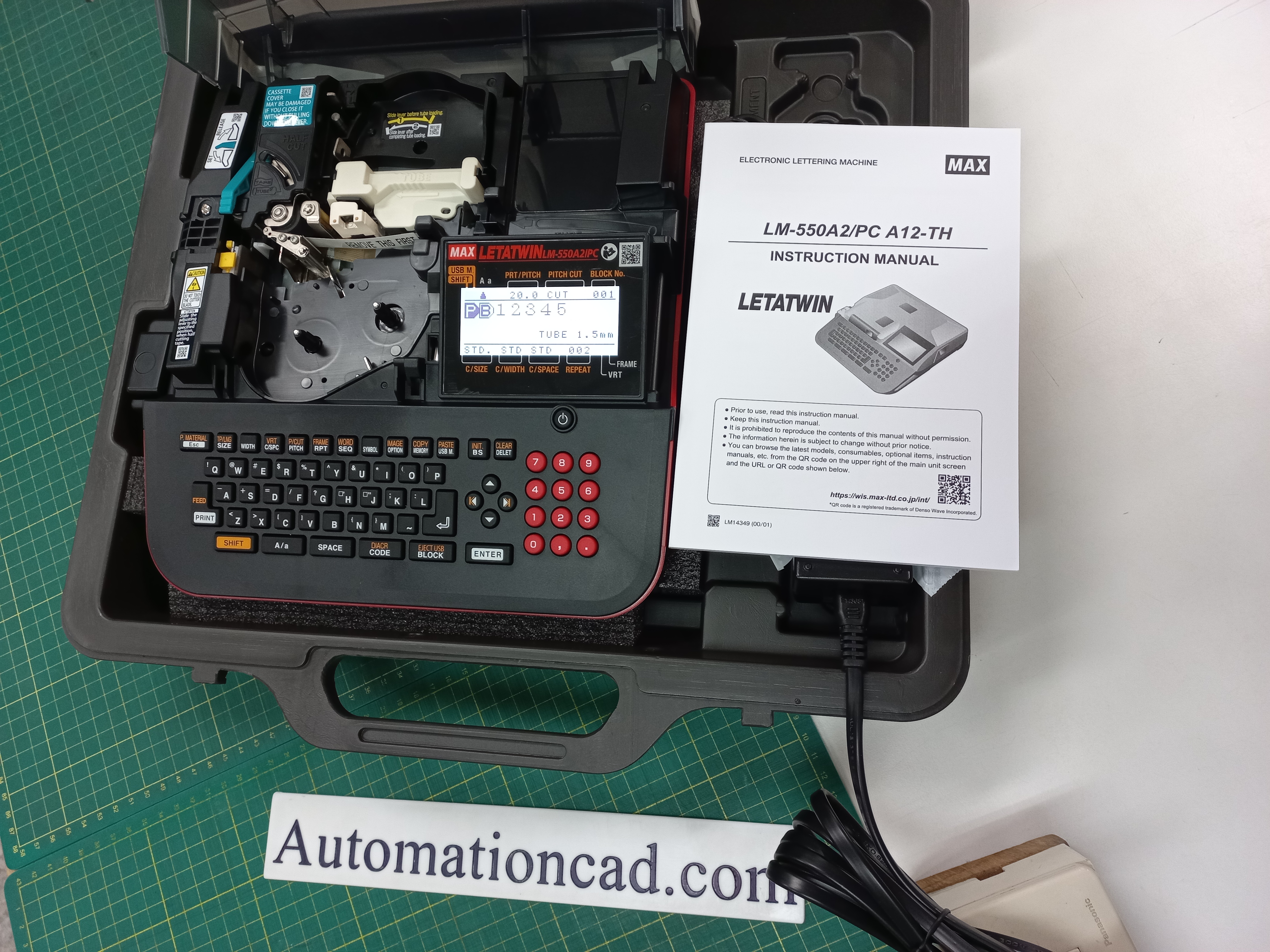 เครื่องพิมพ์ปลอกสายไฟ MAX LM-550A2/PC LETATWIN พิมพ์ผ่านแป้นพิมพ์ / ต่อ Computer ก็ได้