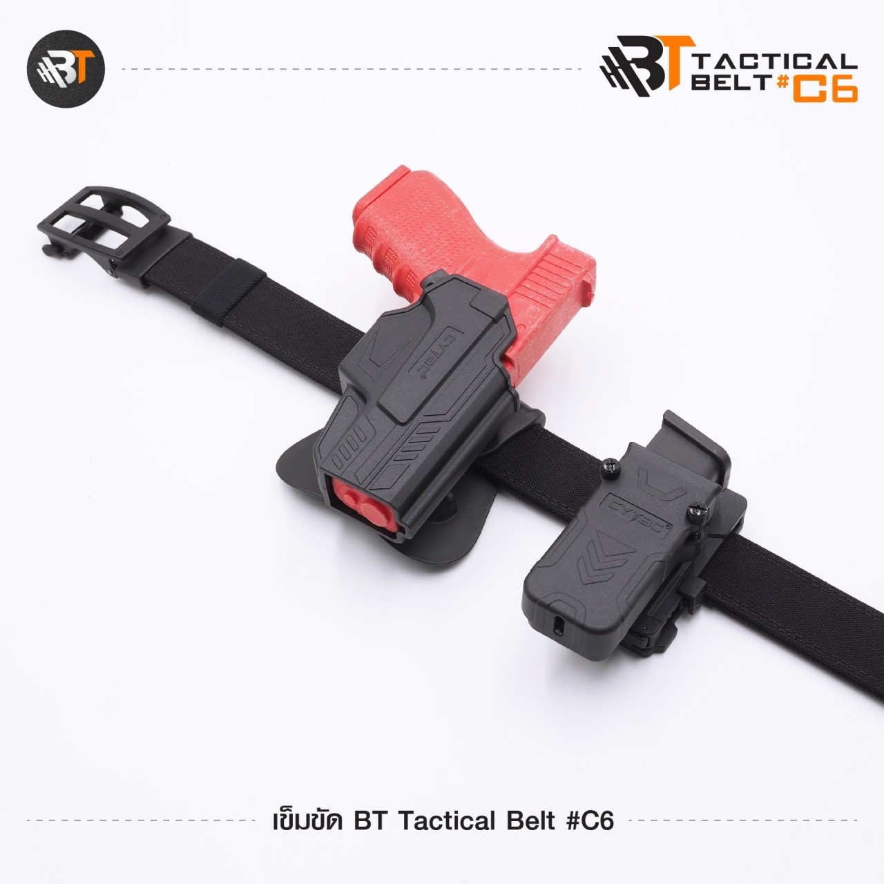 New.เข็มขัด BT Tactical Belt #C6 🍁 หัวเข็มขัดผลิตจากโลหะ Alloy คุณภาพสูง 🍁 ปลดล็อคง่าย ด้วยกลไกปุ่มขนาดเล็ก เลื่อนปรับกระชับ 🍁 สายเข็มขัดผลิตจาก Nylon ดีไซน์เสริมด้วยระบบเฟือง Rack Gears ต้านแรงดึง 🍁 สายมีความแข็ง รองรับอุป