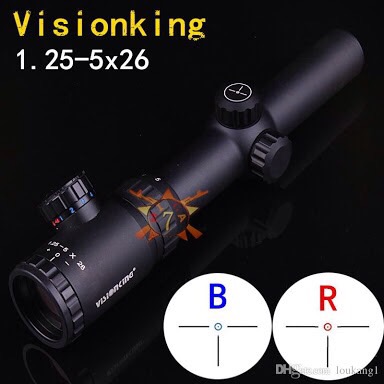New.Scope ยิงไว Visionking 1.25-5*26 ข้อต่อ 30 mm ไฟ 2 สี สีแดง / สีฟ้า ราคาพิเศษ