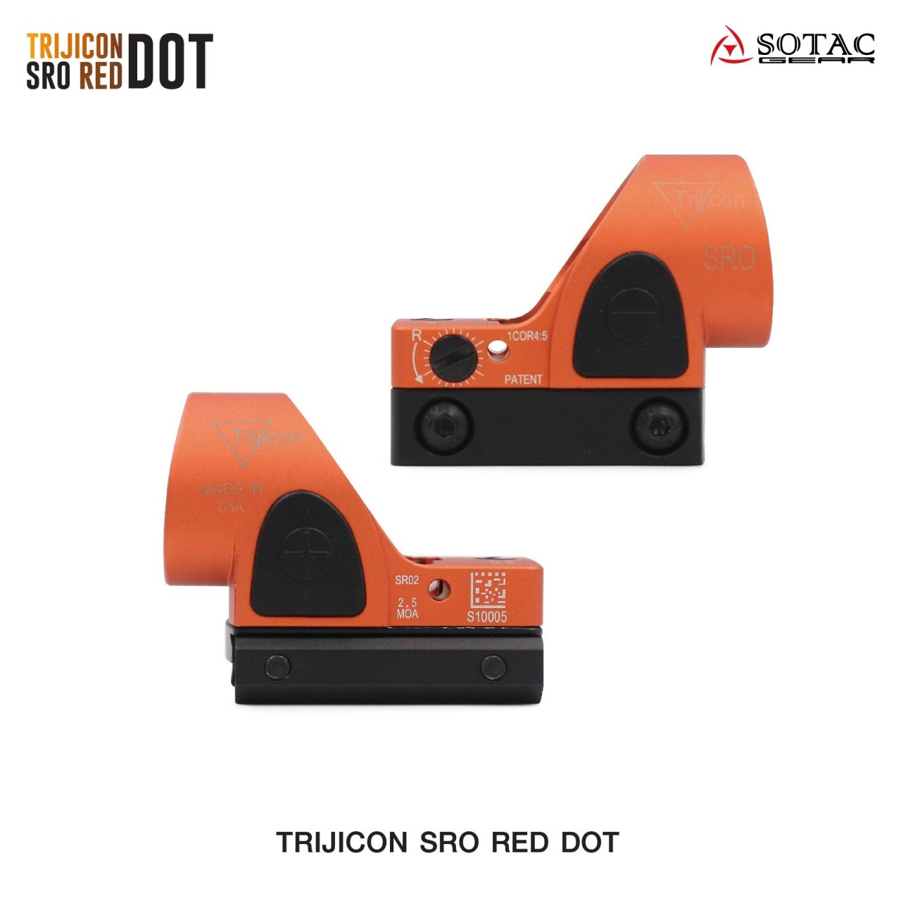 (clap)สินค้ามีสีเข้ามาเพิ่มค่ะ (fire)Trijicon SRO Red Dot ผลิตจากวัสดุ Aluminum ทำผิว hard anodized ขนาด 2.5 MOA Dot Red dot สีแดง คมชัด รูปร่างขนาดเล็ก Low Profile มาพร้อมขาจับ mount แบบ 20 มม. และ Glock mount ( บีบีกัน ) ปรับระดับความสว่างง่าย +/- ด้านข