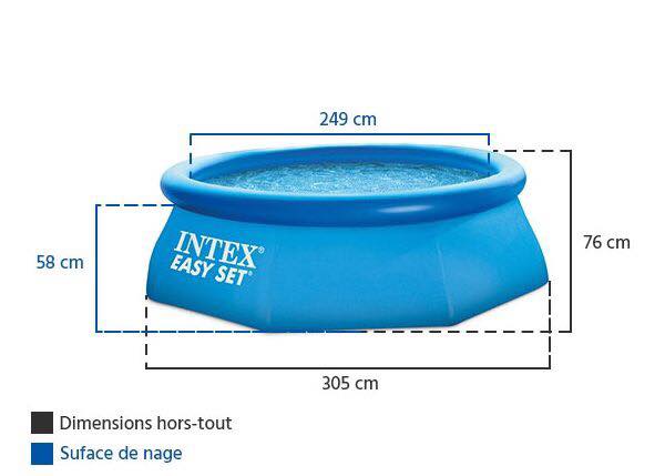 INTEX สระน้ำ easy set pool ขนาด 10 ฟุต พร้อมเครื่องกรอง รุ่น 28122