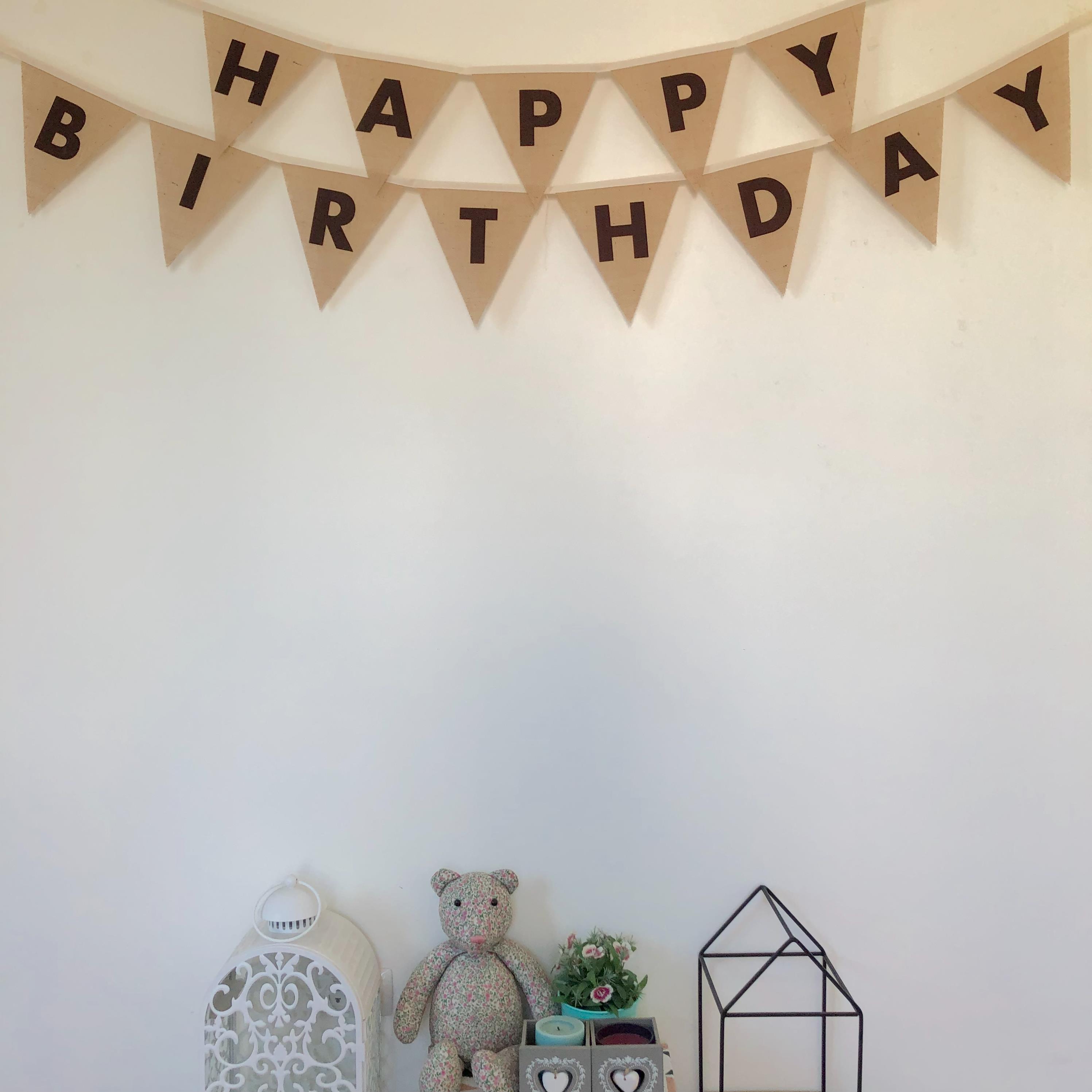 ธงผ้ากระสอบ HAPPY BIRTHDAY