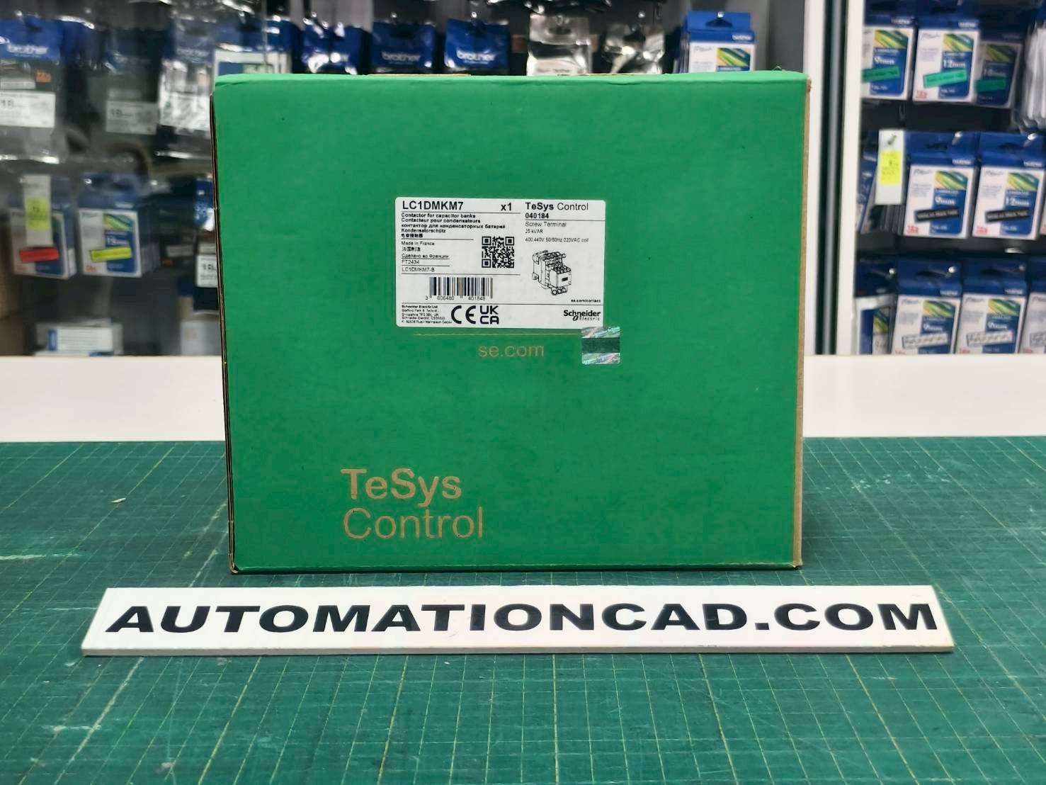 LC1DMKM7 คอนแทคเตอร์สำหรับคาปาซิเตอร์ SCHNEIDER Capacitor contactor LC1D09M7 coil 220VAC 25kVAR at 400/415V