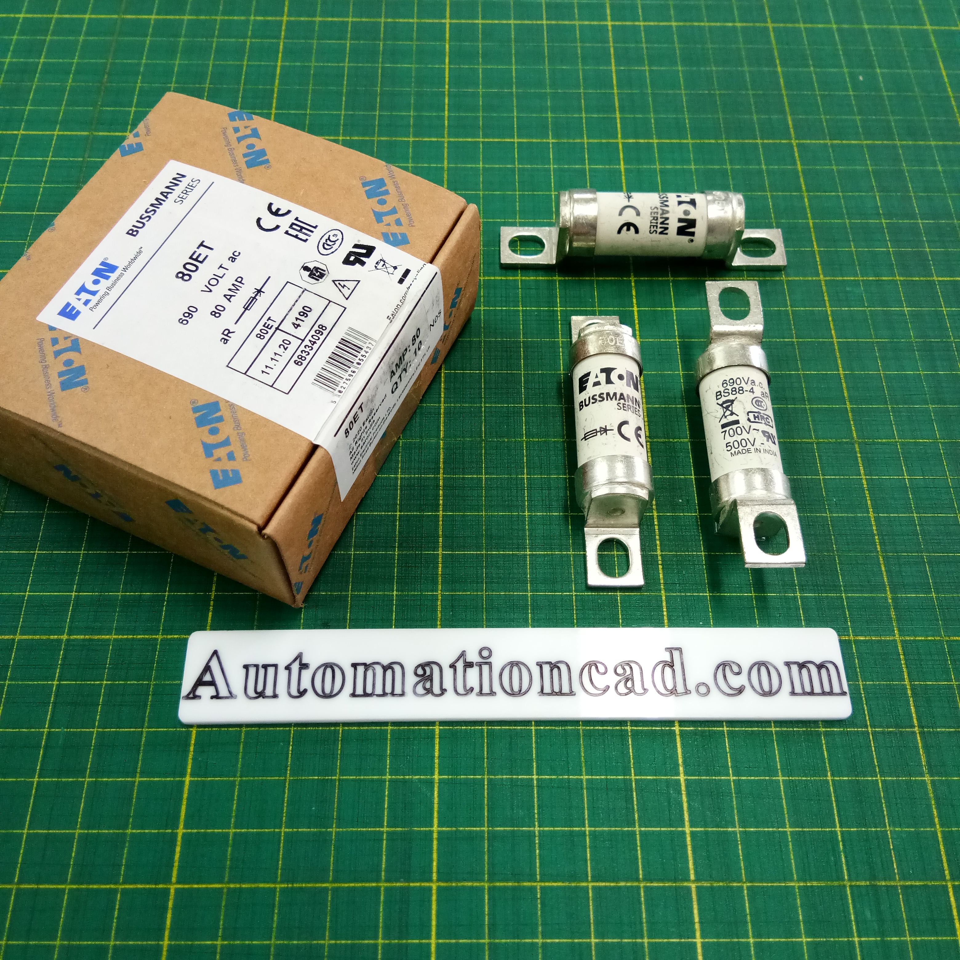 ฟิวส์เซรามิค 80A 690VAC EATON Bussmann Fuse 80ET