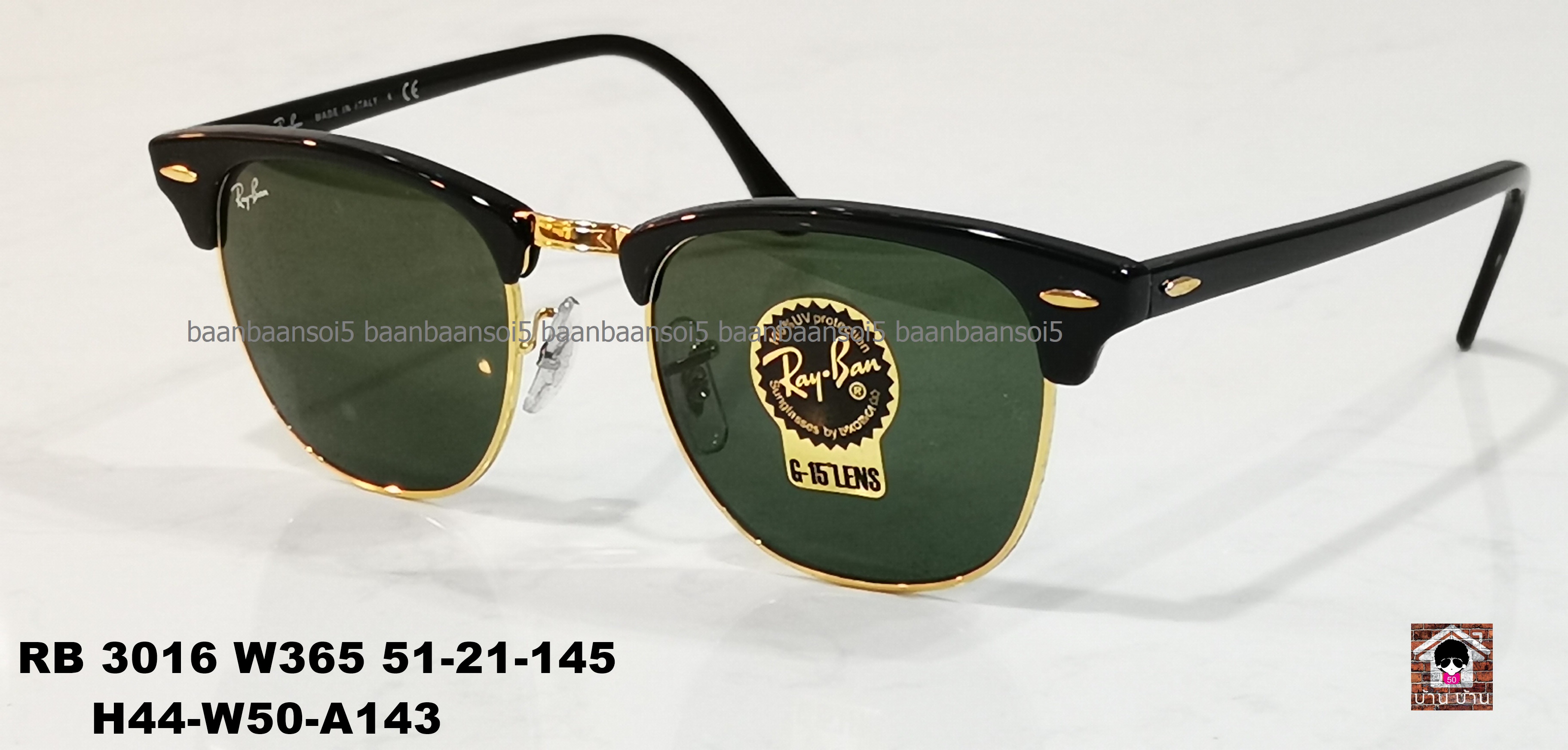 RayBan RB3016 W0365 CLUBMASTER โปรโมชั่น ราคา 3790 บาท