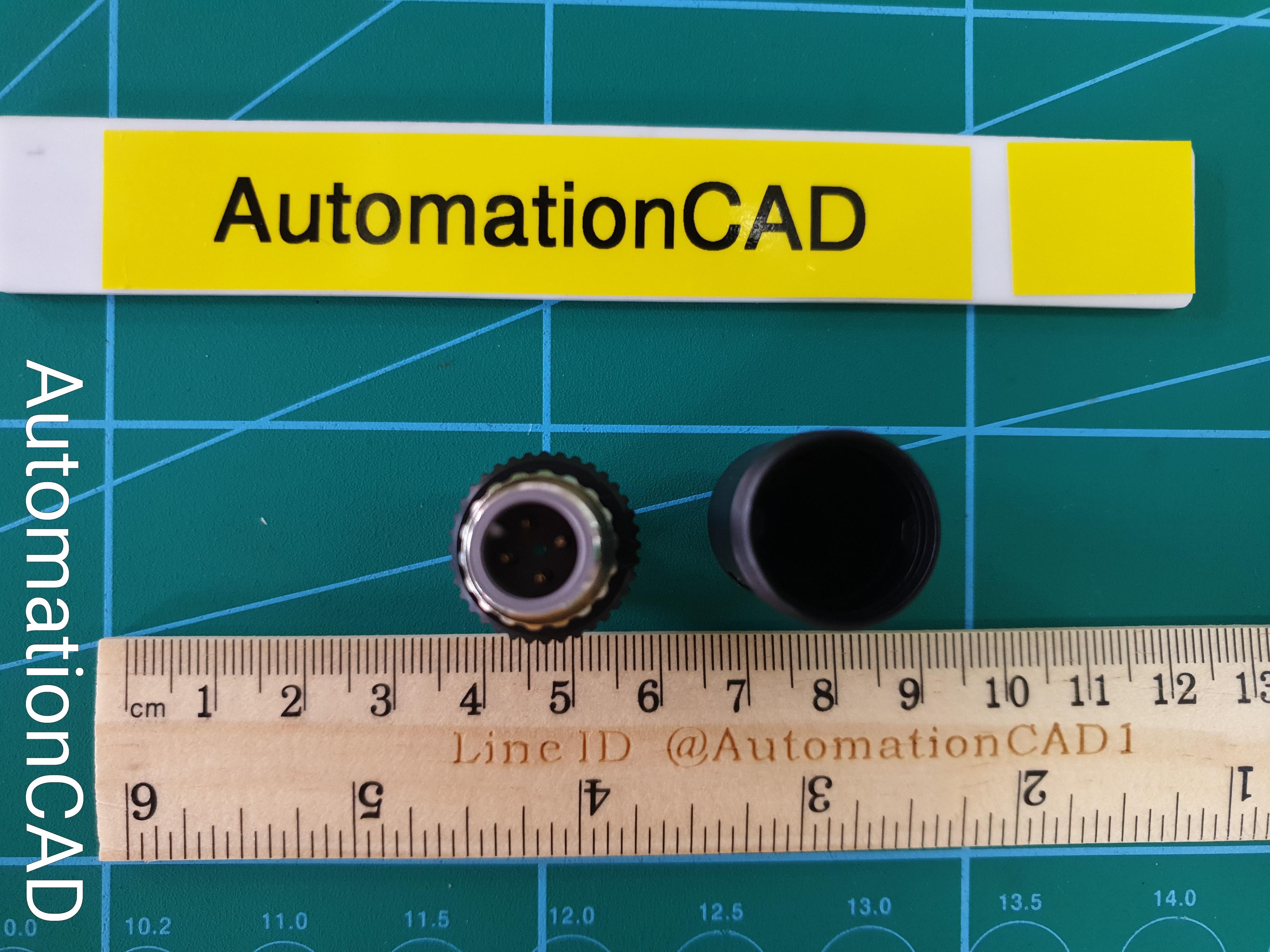 หัวคอนเนคเตอร์ M12 Connector OMRON แบบตรง ตัวผู้ 4 Pins XS2G-D4S1