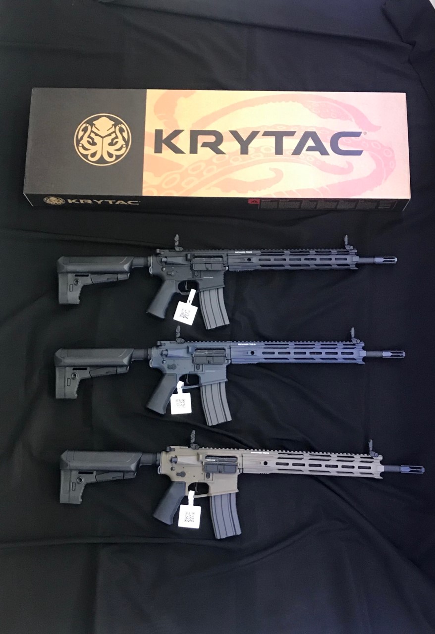 Krytac Full Metal Trident MKII-M SPR Airsoft AEG Rifle ( M-LOk ) Features -Krytac billet style Aluminum alloy receivers -Stamped Krytac trademarks -Defiance TR210 M-LOK rail -8mm ball bearing bushing gearbox with inline MOSFET -Ambidextrous fire selector