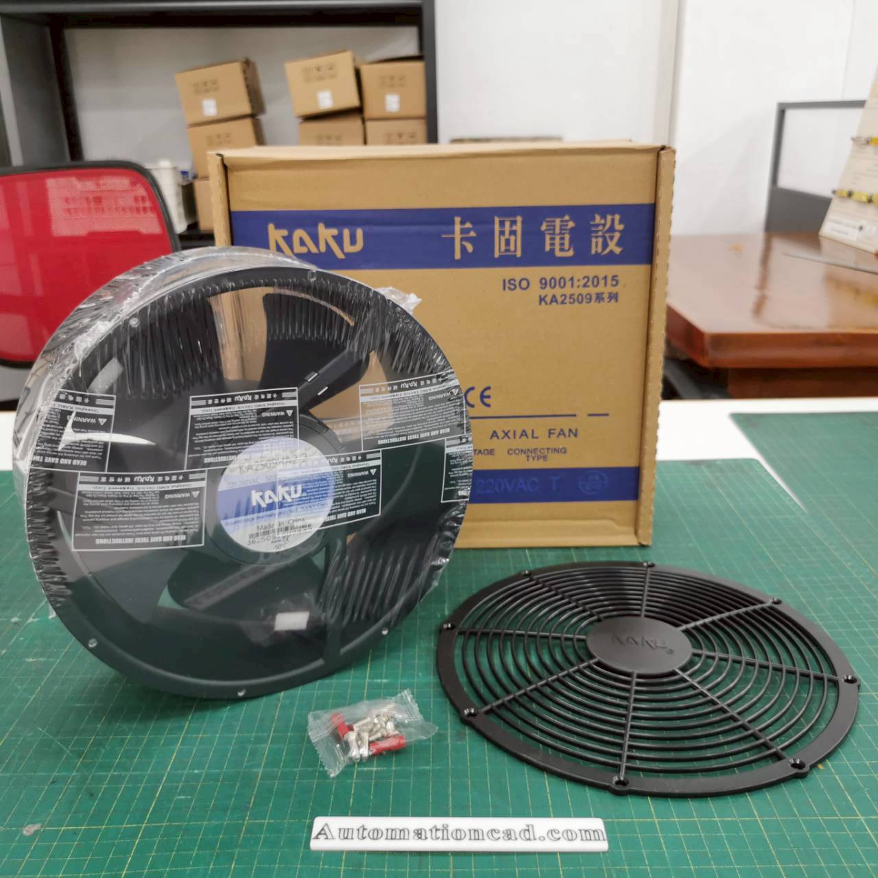 พัดลมระบายอากาศ KAKU ขนาด 10 นิ้ว 220VAC ลูกปืนแบบ Ball - KA2509HA2-2 PLUG 220VAC