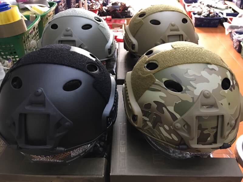 New.หมวกยุทธวิธี Helmet/Protective Pads >> Helmet >> EMERSON FAST Helmet/Protective Goggle PJ Type สีดำ สีทราย สีเทา สีมาดิเคม ราคาพิเศษ